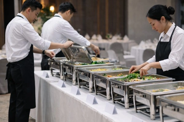 Tim setup catering Pesta Raya